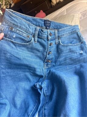 J. Crew Women's Skinny Button-Fly Jeans in Medium Blue